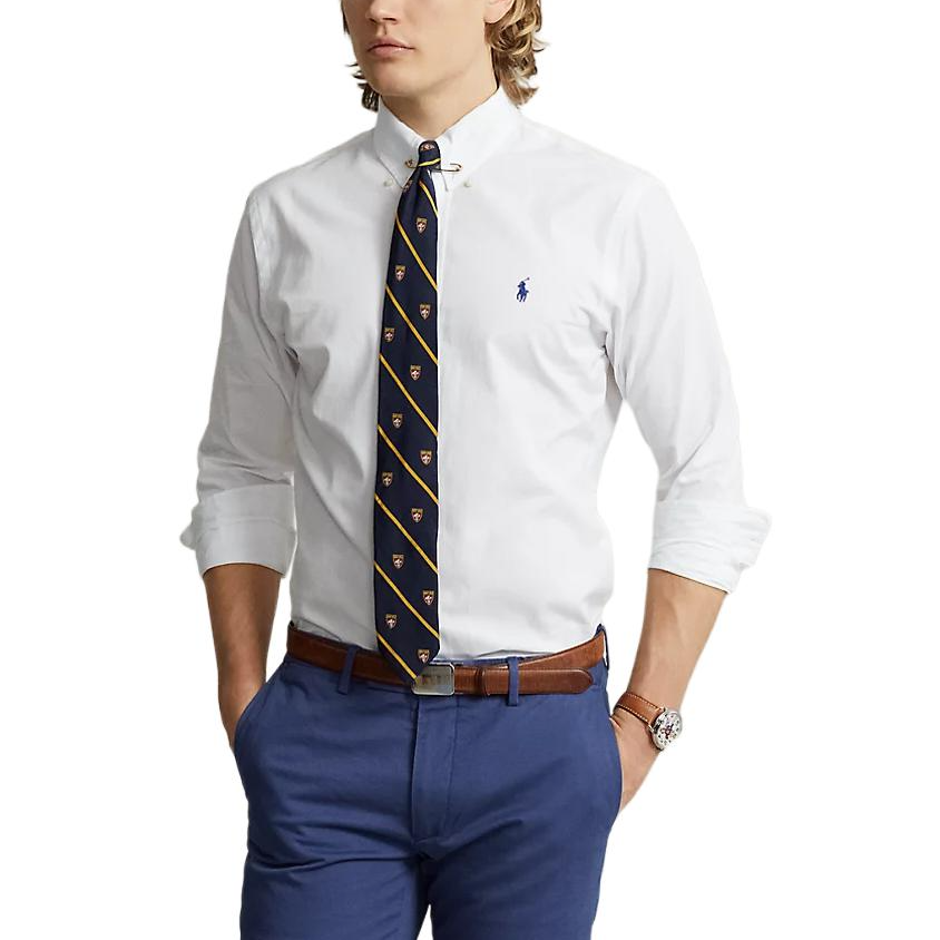 Polo Ralph Lauren FW24  White Linen Shirt with Logo Embroidery & Print. MNPOWOV16824146-100 圖 5