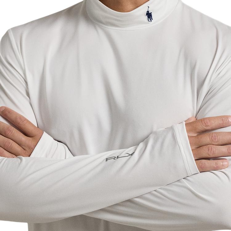 Polo Ralph Lauren FW24  White Long Sleeve Mock Neck Logo Embroidered Tee MNXGKNI16820265-100 圖 6