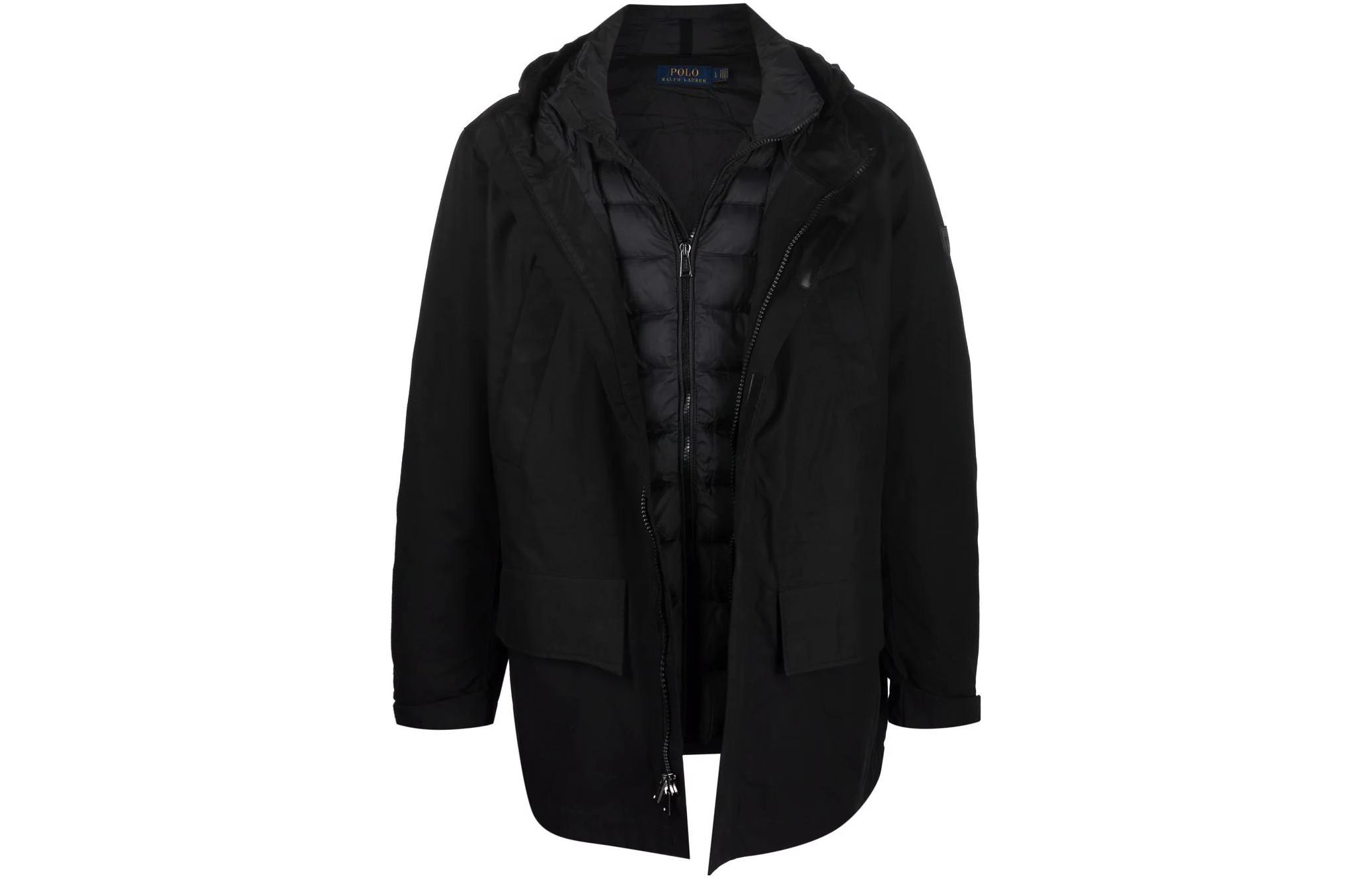 Polo Ralph Lauren FW24 Appliqué Layered Parka  Black 710849291-001