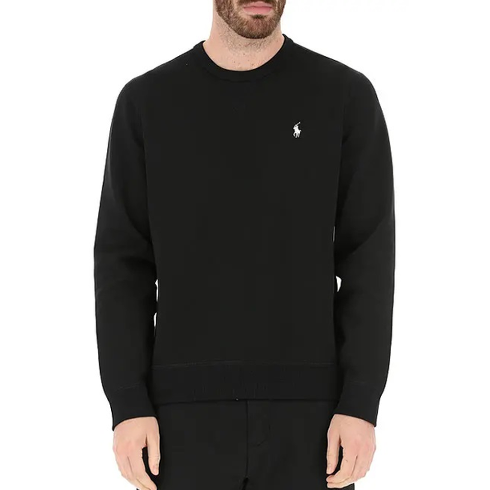 Lookbook Polo Ralph Lauren FW24 Sweater Hitam Crewneck dengan Bordir Pony 710634932-012