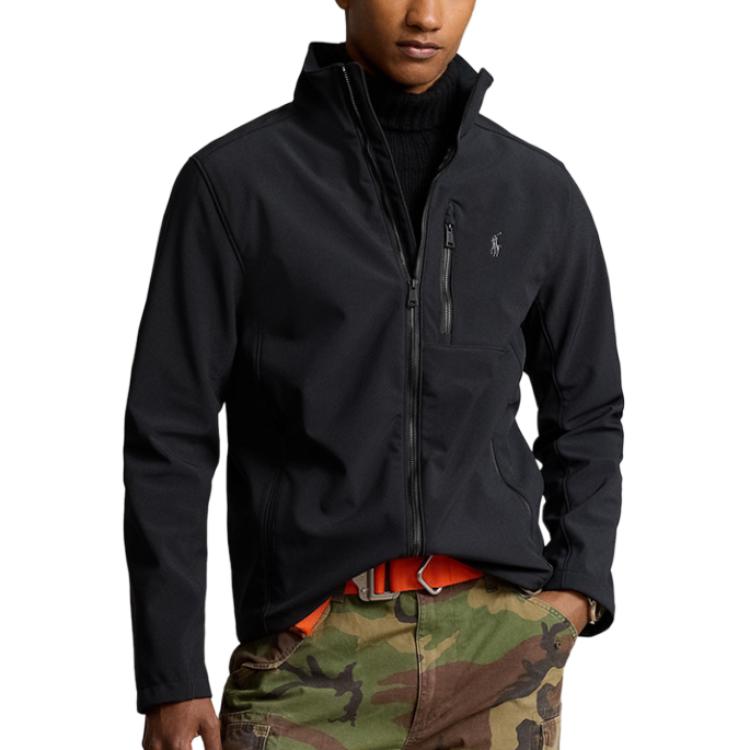 Polo Ralph Lauren FW24 Black High-Neck Embroidered Logo Jacket for Men. MNPOOTW16021416-001 圖 5