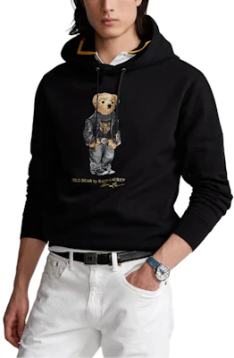 Polo Ralph Lauren FW24 Hoodie Hitam Beruang Grafik dengan Fleece Lining MNPOKNI16821811 Shop Polo Ralph Lauren FW24 Hoodie Hitam Beruang Grafik dengan Fleece Lining MNPOKNI16821811