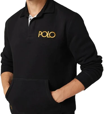 Polo Ralph Lauren FW24 Baju Hitam Lengan Panjang Fleece dengan Kolar Polo. MNPOKNI16823310-001 Lookbook Polo Ralph Lauren FW24 Baju Hitam Lengan Panjang Fleece dengan Kolar Polo. MNPOKNI16823310-001