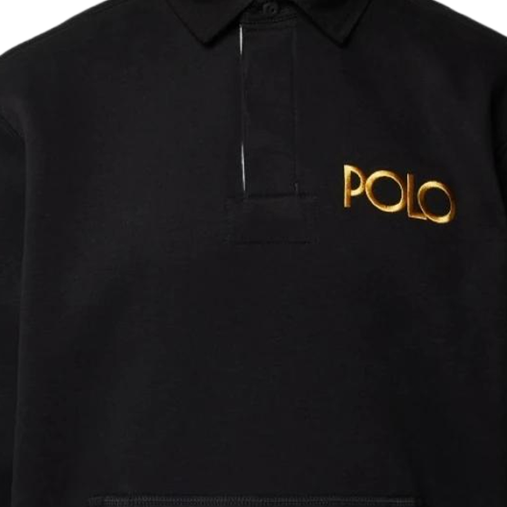 Polo Ralph Lauren FW24 Black Polo Collar Long Sleeve Fleece Sweatshirt MNPOKNI16823310-001 圖 5