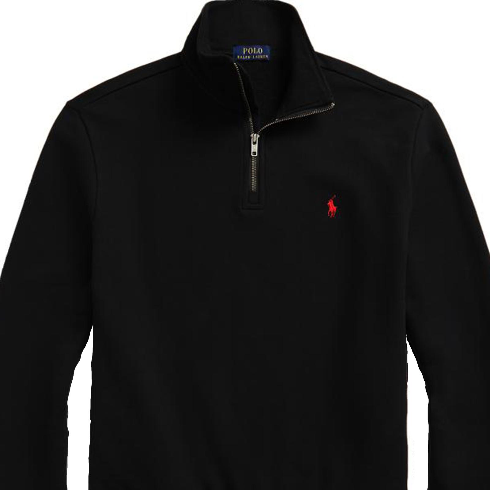 Polo Ralph Lauren FW24 Black Solid Long-Sleeve Half-Turtleneck Sweatshirt MNPOKNI16821701-001 圖 7