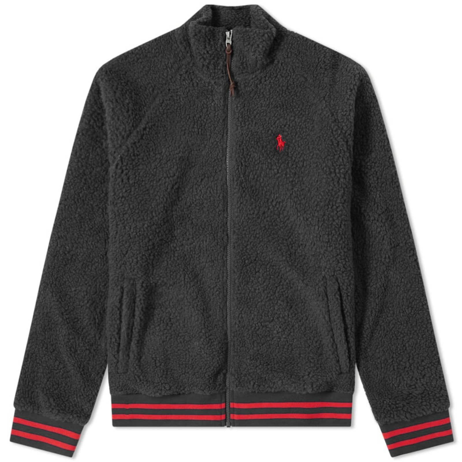 Polo Ralph Lauren FW24 Black Solid Stripe Zip-Up Jacket with Pony Logo MNPOKNI16820006-001