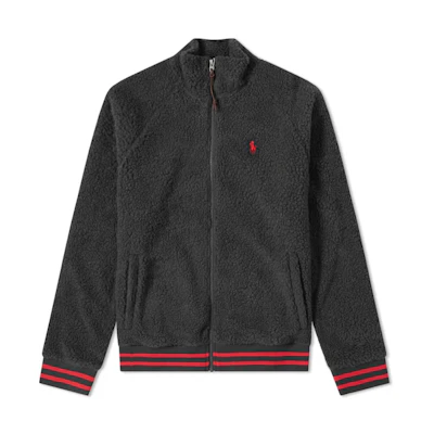 Polo Ralph Lauren FW24 Black Solid Stripe Zip-Up Jacket with Pony Logo MNPOKNI16820006-001