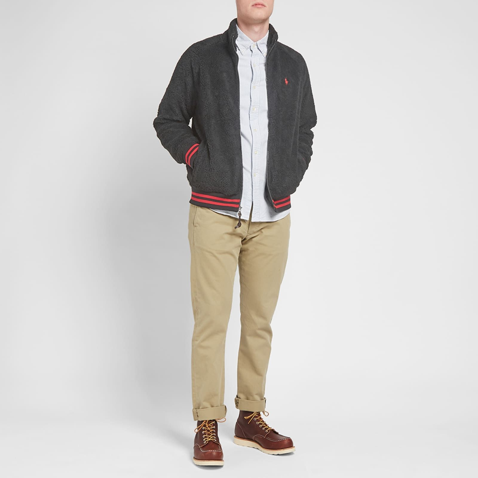 Polo Ralph Lauren FW24 Black Solid Stripe Zip-Up Jacket with Pony Logo MNPOKNI16820006-001 圖 3