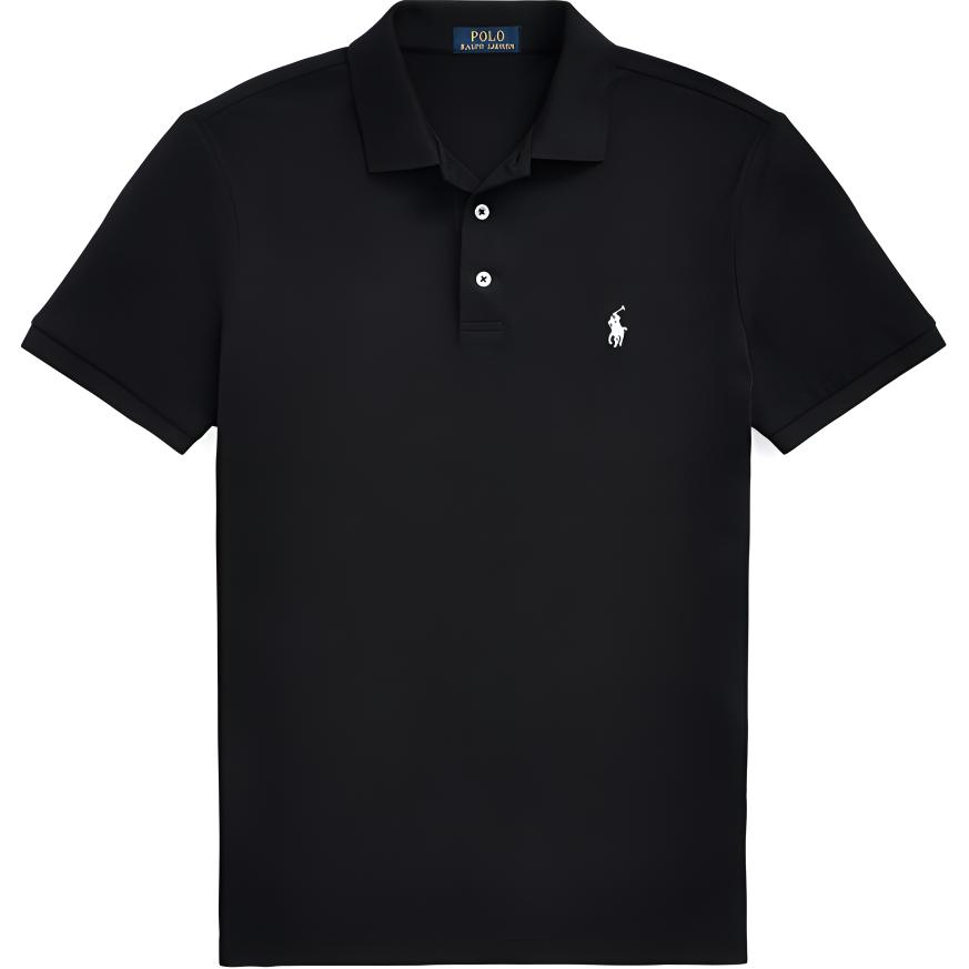 Polo Ralph Lauren FW24 Classic Logo Embroidered Slim Fit Polo Shirt Black . MNPOKNI1N822990-001