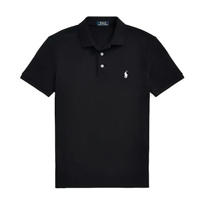 Polo Ralph Lauren FW24 Classic Logo Embroidered Slim Fit Polo Shirt Black . MNPOKNI1N822990-001