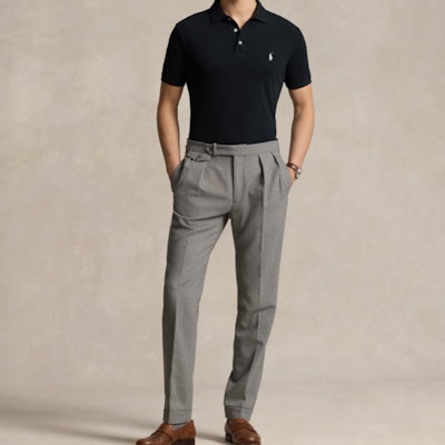 Polo Ralph Lauren FW24 經典刺繡標誌修身版型黑色Polo衫 MNPOKNI1N822990-001 Lookbook Polo Ralph Lauren FW24 經典刺繡標誌修身版型黑色Polo衫 MNPOKNI1N822990-001