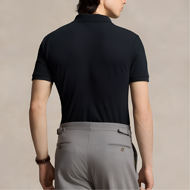 Purchase Polo Ralph Lauren FW24 經典刺繡標誌修身版型黑色Polo衫 MNPOKNI1N822990-001