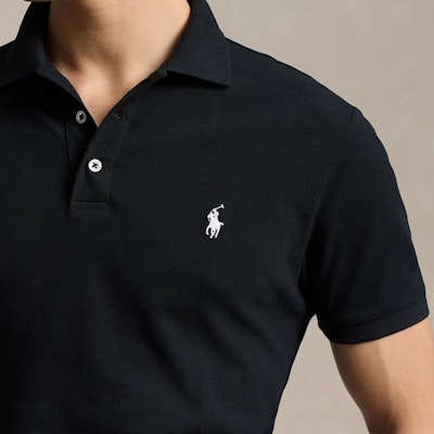Polo Ralph Lauren FW24 經典刺繡標誌修身版型黑色Polo衫 MNPOKNI1N822990-001 Sizing Polo Ralph Lauren FW24 經典刺繡標誌修身版型黑色Polo衫 MNPOKNI1N822990-001