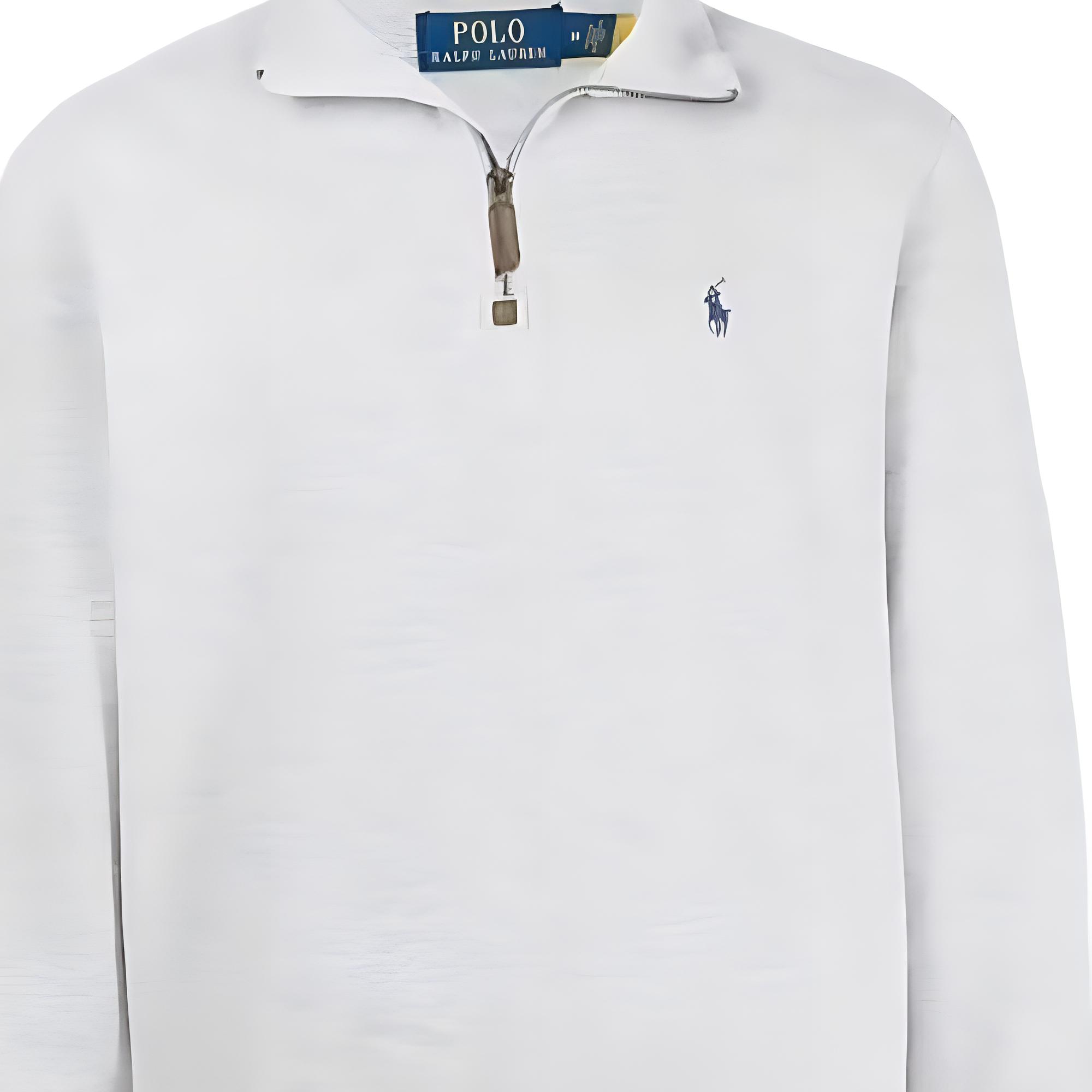 Polo Ralph Lauren FW24 Embroidered Logo Half-Zip Pullover Sweatshirt Light Grey 710635035-044 圖 3