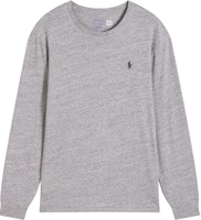 Polo Ralph Lauren FW24 Grey Embroidered Pony Crewneck Long Sleeve T-Shirt Men. 710627433-002 Polo Ralph Lauren FW24 Grey Embroidered Pony Crewneck Long Sleeve T-Shirt Men. 710627433-002