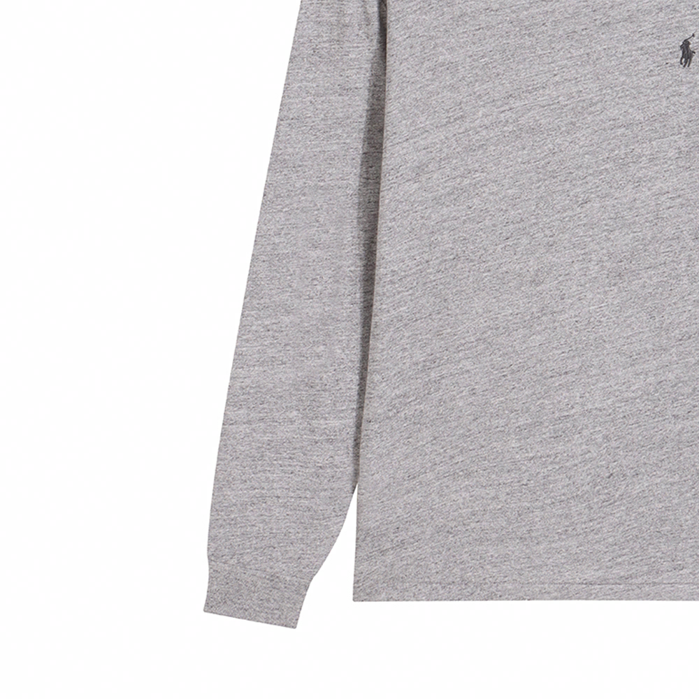 Purchase Polo Ralph Lauren FW24 Gris Camiseta Manga Larga Hombre con Logo Bordado. 710627433-002