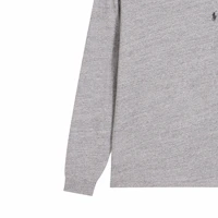 Purchase Polo Ralph Lauren FW24 Grey Embroidered Pony Crewneck Long Sleeve T-Shirt Men. 710627433-002