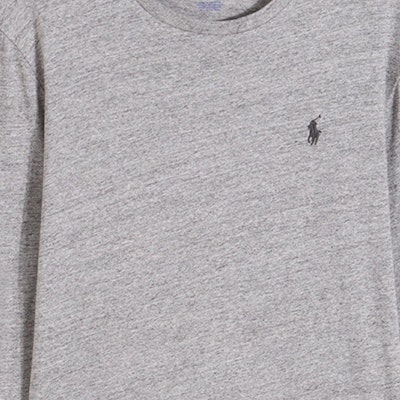 Polo Ralph Lauren FW24 Gris Camiseta Manga Larga Hombre con Logo Bordado. 710627433-002 Details for Polo Ralph Lauren FW24 Gris Camiseta Manga Larga Hombre con Logo Bordado. 710627433-002