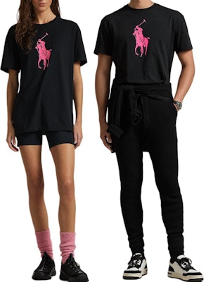 Polo Ralph Lauren FW24 針織圖案純棉圓領T恤 黑色 MNPOTSH1N822368-001 Lookbook Polo Ralph Lauren FW24 針織圖案純棉圓領T恤 黑色 MNPOTSH1N822368-001