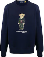 Polo Ralph Lauren FW24 Navy Bear Graphic Crewneck Fleece Sweatshirt MNPOKNI16821719-410 Polo Ralph Lauren FW24 Navy Bear Graphic Crewneck Fleece Sweatshirt MNPOKNI16821719-410