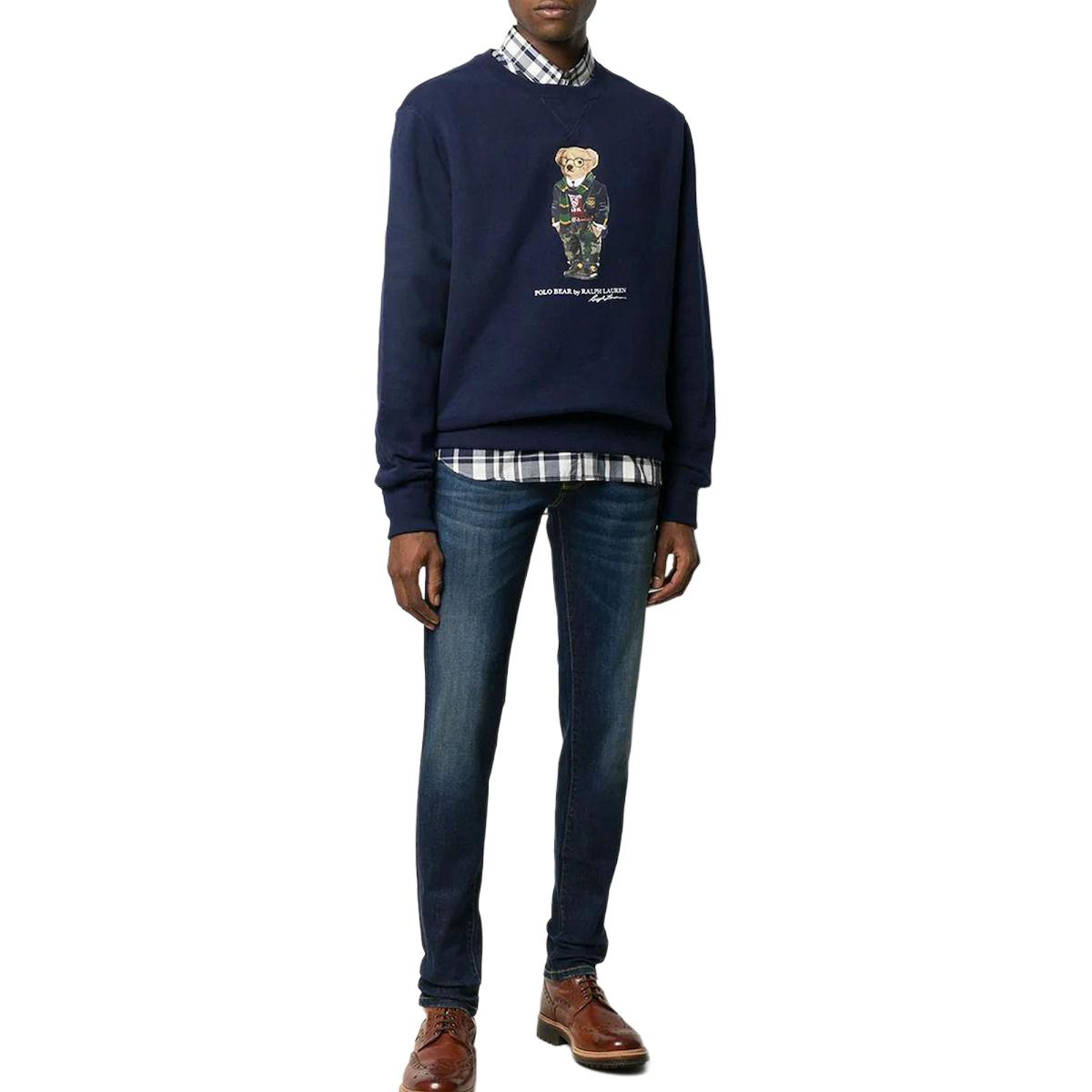 Polo Ralph Lauren FW24 Navy Bear Graphic Crewneck Fleece Sweatshirt MNPOKNI16821719-410 圖 3
