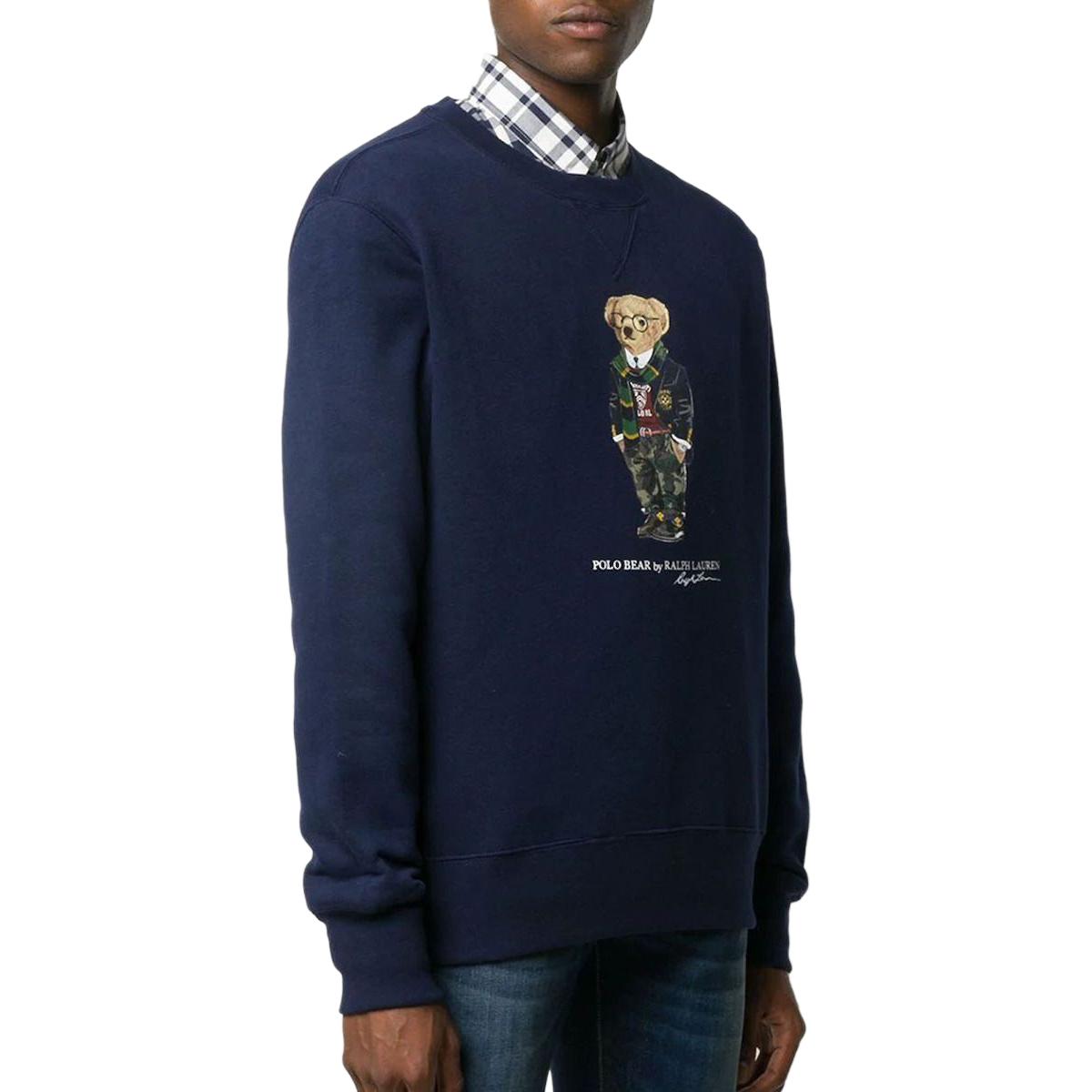 Polo Ralph Lauren FW24 Navy Bear Graphic Crewneck Fleece Sweatshirt MNPOKNI16821719-410 圖 4