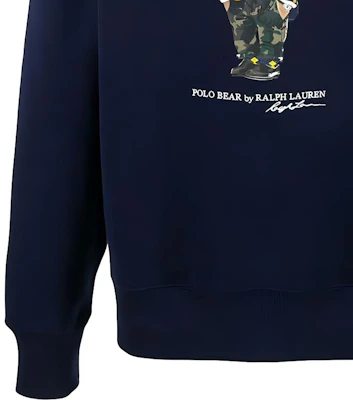 Polo Ralph Lauren FW24 Navy Bear Crewneck Fleece Sweatshirt Lelaki. MNPOKNI16821719-410 Sizing Polo Ralph Lauren FW24 Navy Bear Crewneck Fleece Sweatshirt Lelaki. MNPOKNI16821719-410