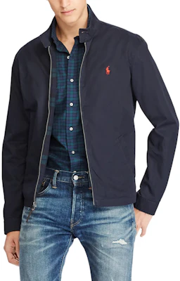 Polo Ralph Lauren FW24 Jaket Harrington Biru Navy dengan Logo Sulaman MNPOOTW16021351-410 Shop Polo Ralph Lauren FW24 Jaket Harrington Biru Navy dengan Logo Sulaman MNPOOTW16021351-410