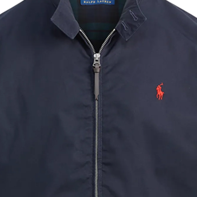 Details for Polo Ralph Lauren FW24 Jaket Harrington Biru Navy dengan Logo Sulaman MNPOOTW16021351-410