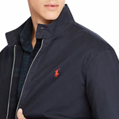 Polo Ralph Lauren FW24 Jaket Harrington Biru Navy dengan Logo Sulaman MNPOOTW16021351-410 Sizing Polo Ralph Lauren FW24 Jaket Harrington Biru Navy dengan Logo Sulaman MNPOOTW16021351-410