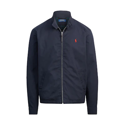 Polo Ralph Lauren FW24 Navy Blue Solid Logo Embroidered Long Sleeve Jacket Men 710912605-009