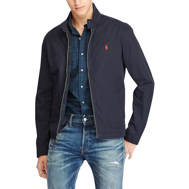 Polo Ralph Lauren FW24 Navy Blue Solid Logo Embroidered Long Sleeve Jacket Men 710912605-009 圖 4