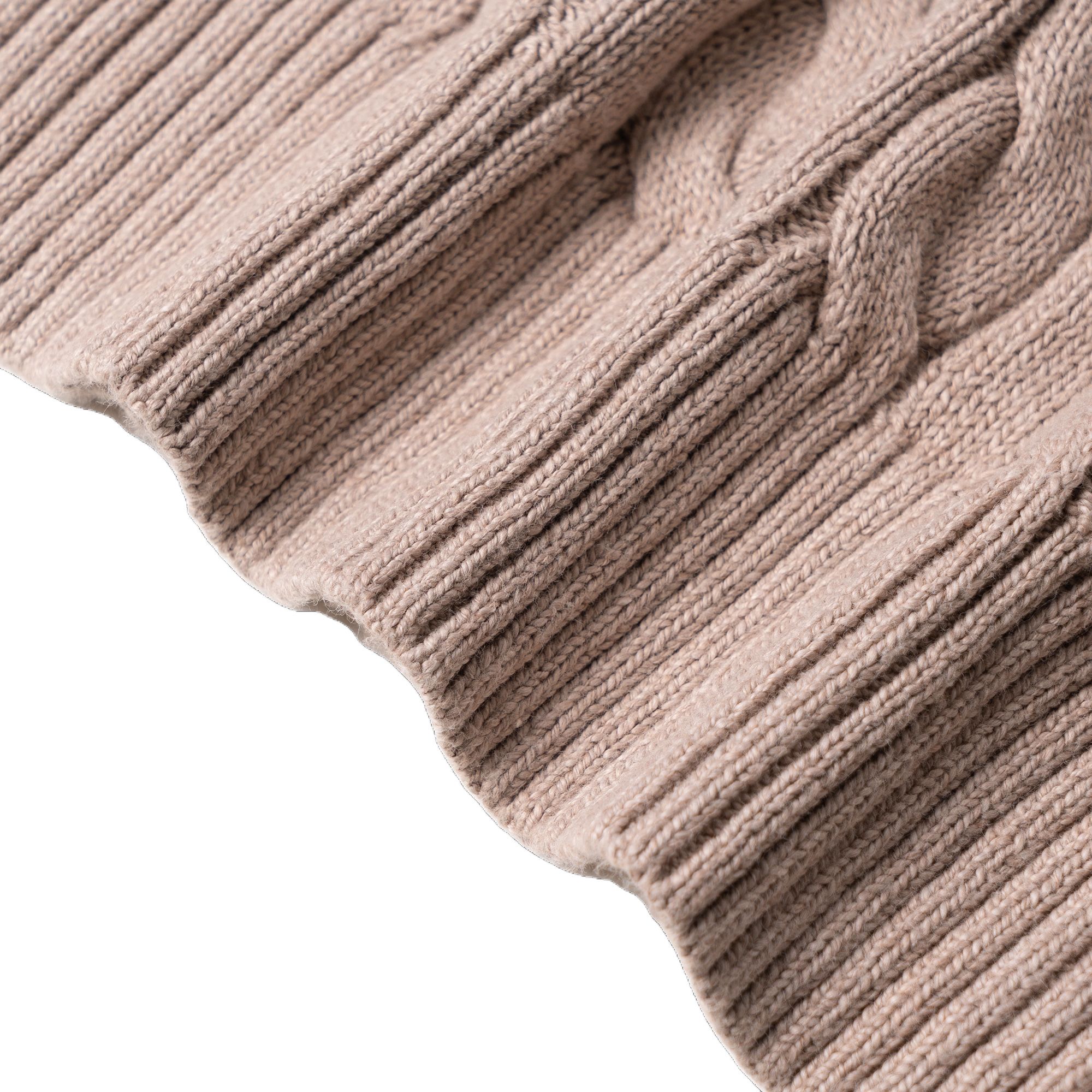 Polo Ralph Lauren FW24 Oatmeal Cable Knit Half-Zip Sweater with Pony Logo Mens. 710919213-010 圖 5