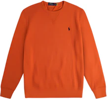 Polo Ralph Lauren FW24 Orange Crewneck Sweatshirt with Embroidered Pony Logo 710790783-003 Polo Ralph Lauren FW24 Orange Crewneck Sweatshirt with Embroidered Pony Logo 710790783-003