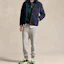 Lookbook ポロラルフローレン FW24 柄入りハーフジップフリースジャケット ブルー メンズ MNPOKNI16823760-410