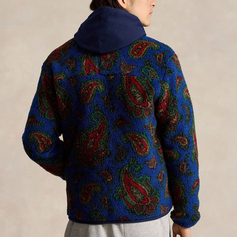 Polo Ralph Lauren FW24 Patterned Half-Zip Fleece Jacket Blue Men’s Sweater MNPOKNI16823760-410 圖 5