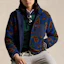 Details for ポロラルフローレン FW24 柄入りハーフジップフリースジャケット ブルー メンズ MNPOKNI16823760-410
