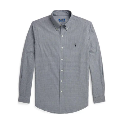 Polo Ralph Lauren FW24 Plaid Collar Single-Breasted Long-Sleeve Shirt Grey Men MNPOWOV16823585-001