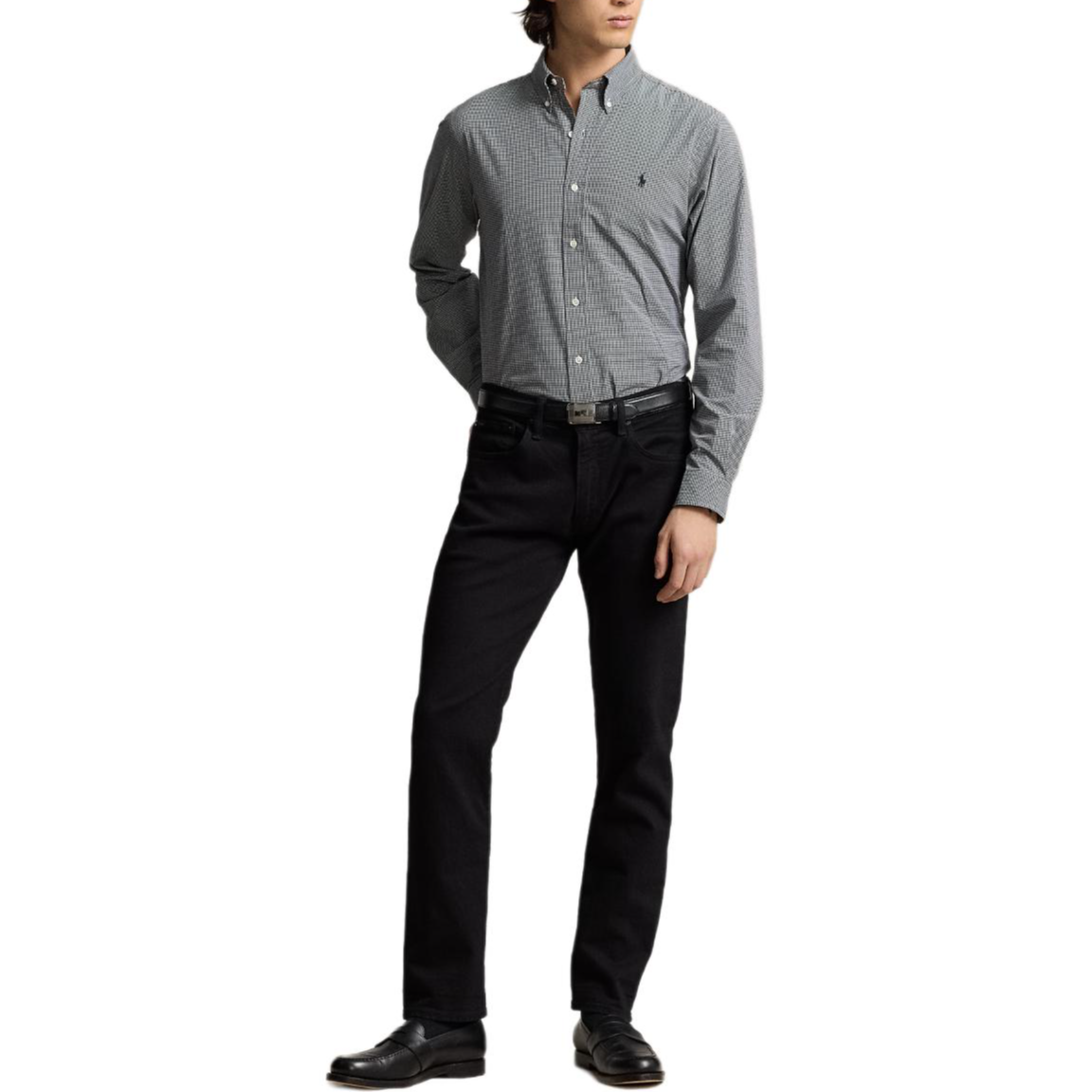 Polo Ralph Lauren FW24 Plaid Collar Single-Breasted Long-Sleeve Shirt Grey Men MNPOWOV16823585-001 圖 3