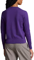 Shop Cardigan de Punto Morado Polo Ralph Lauren FW24 con Logo Bordado para Mujer. WMPOSWENDW20295-500