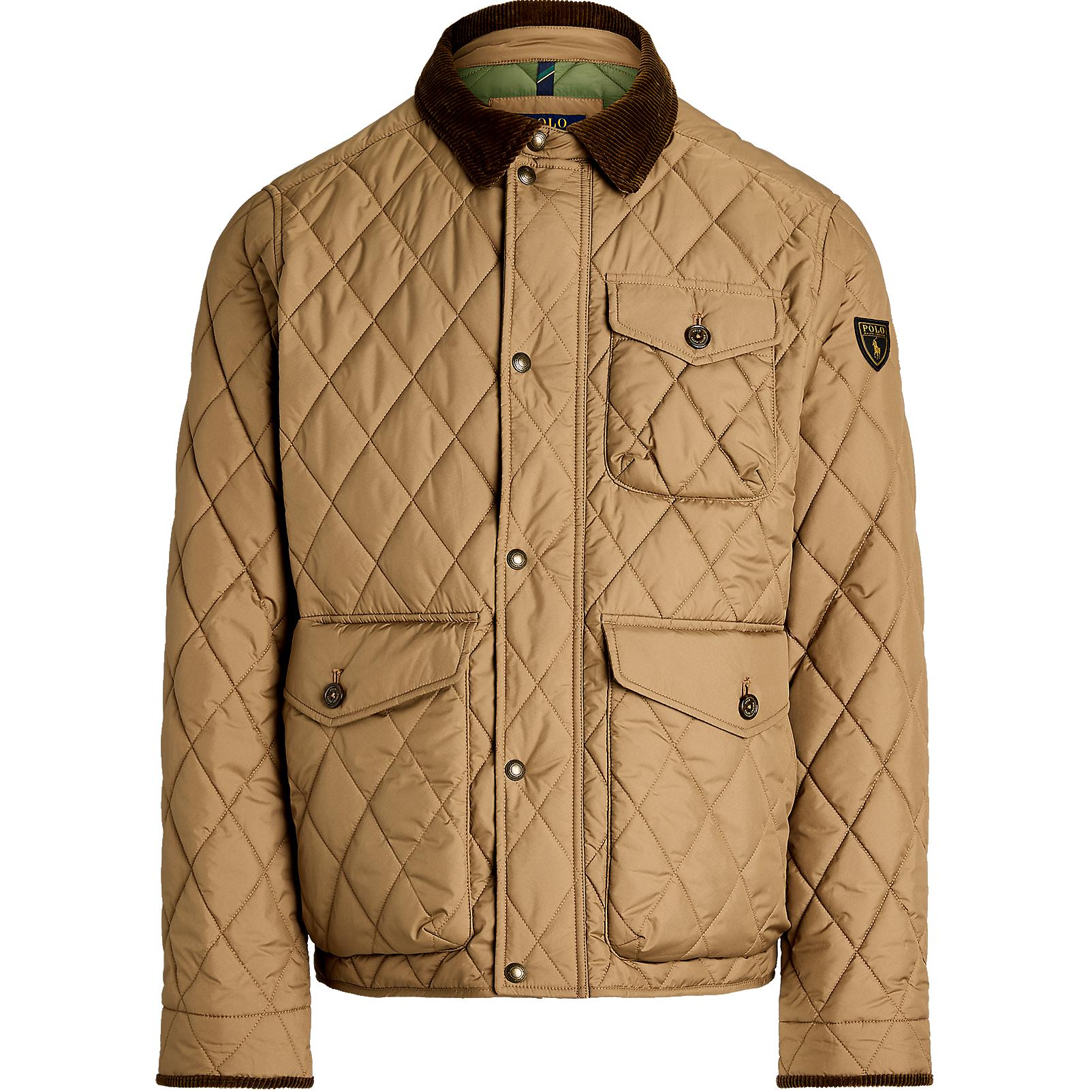 Polo Ralph Lauren FW24 Quilted Solid Point Collar Brown Long Sleeve Jacket Men 710847071012