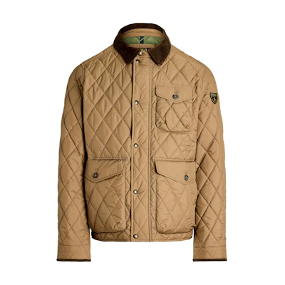 Polo Ralph Lauren FW24 Quilted Solid Point Collar Brown Long Sleeve Jacket Men 710847071012