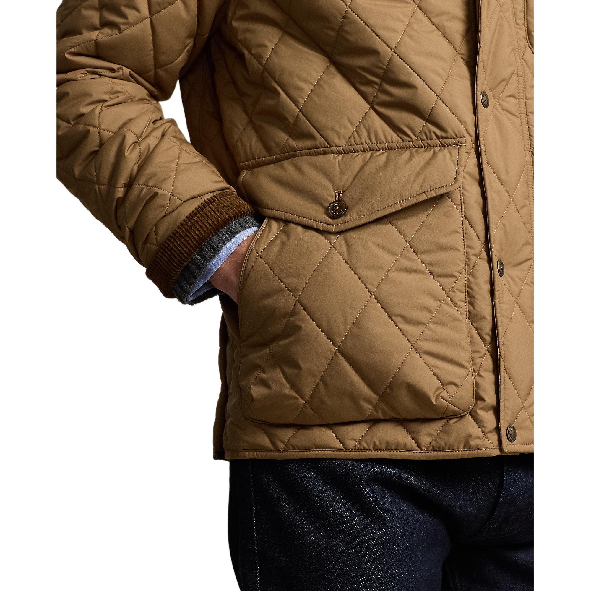 Polo Ralph Lauren FW24 Quilted Solid Point Collar Brown Long Sleeve Jacket Men 710847071012 圖 7