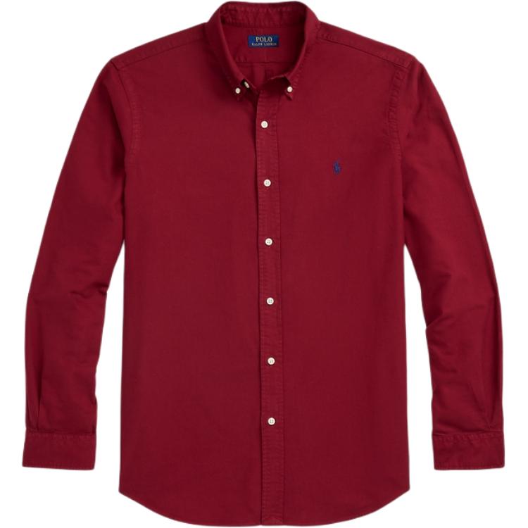 Order Polo Ralph Lauren FW24 男士紅色刺繡Logo寬鬆版型長袖襯衫 MNPOWOV16823837-601