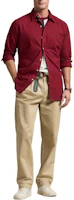 Lookbook Polo Ralph Lauren FW24 男士紅色刺繡Logo寬鬆版型長袖襯衫 MNPOWOV16823837-601