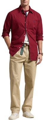 Polo Ralph Lauren FW24 男士紅色刺繡Logo寬鬆版型長袖襯衫 MNPOWOV16823837-601 Lookbook Polo Ralph Lauren FW24 男士紅色刺繡Logo寬鬆版型長袖襯衫 MNPOWOV16823837-601