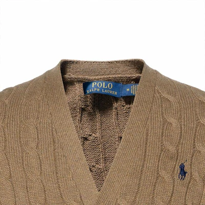 Polo Ralph Lauren FW24 Solid Cable Knit Lengan Panjang Sweater Coklat. 710929351005 Sizing Polo Ralph Lauren FW24 Solid Cable Knit Lengan Panjang Sweater Coklat. 710929351005