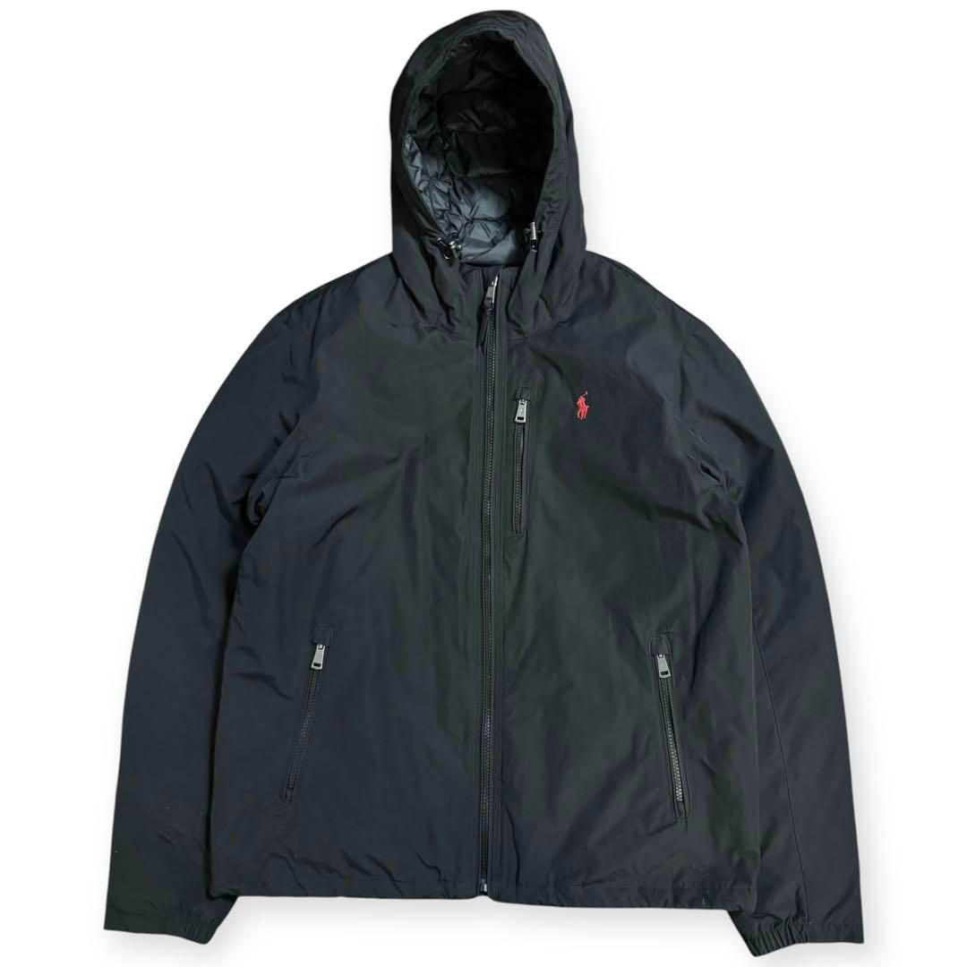 Polo Ralph Lauren FW24 Solid Color Pony Logo Hooded Puffer Jacket Black Mens. MNPOOTW16021465-001