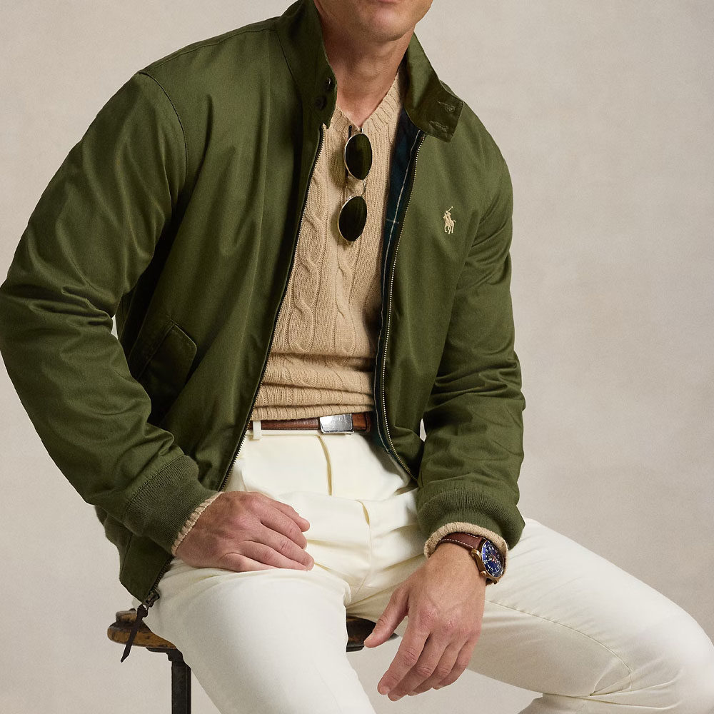 Polo Ralph Lauren FW24 Solid Embroidered Zip High Neck Jacket Green Menswear 710923261005 圖 6