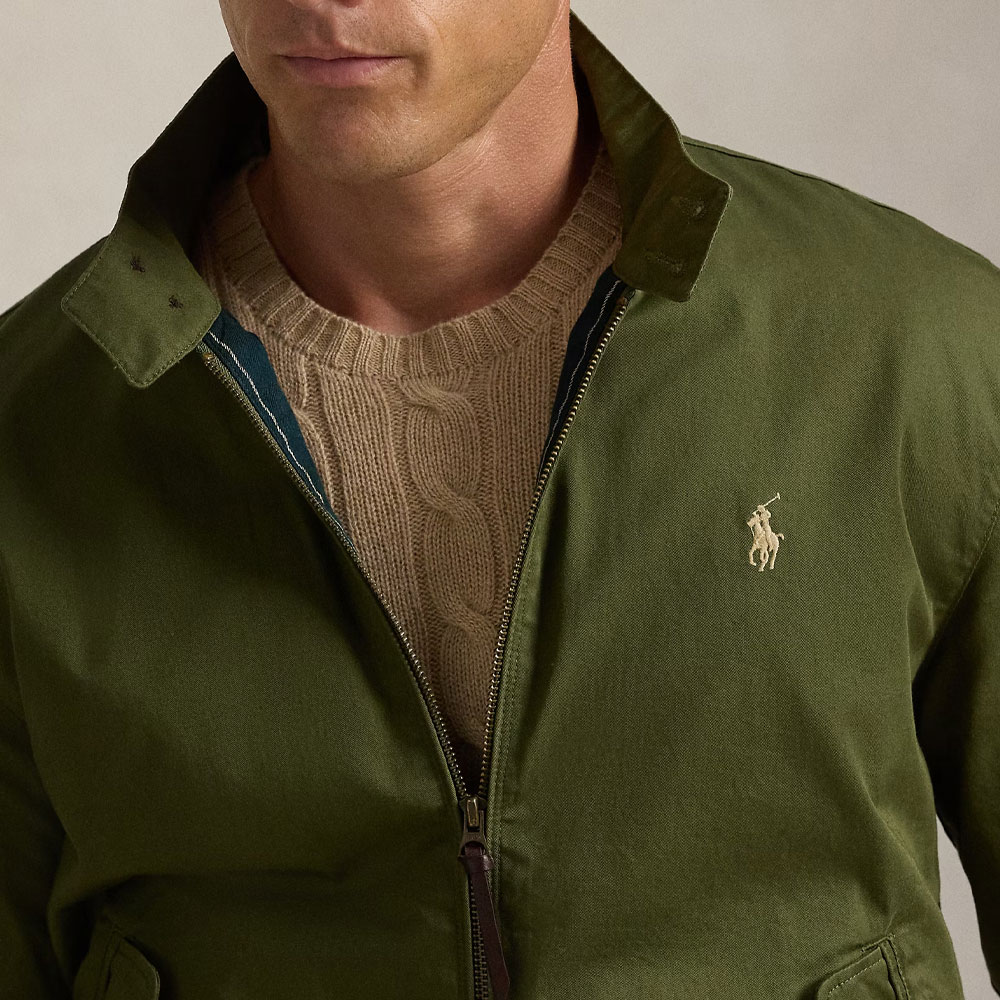 Polo Ralph Lauren FW24 Solid Embroidered Zip High Neck Jacket Green Menswear 710923261005 圖 7